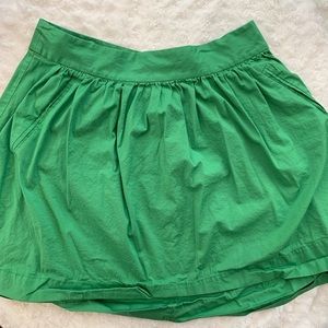 Banana Republic Kelly Green Skater Flounce Skirt